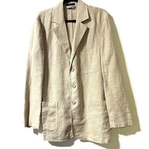 Grant Thomas Blazer Men's Beige Pure Linen Blazer Jacket Size S Sports Coat